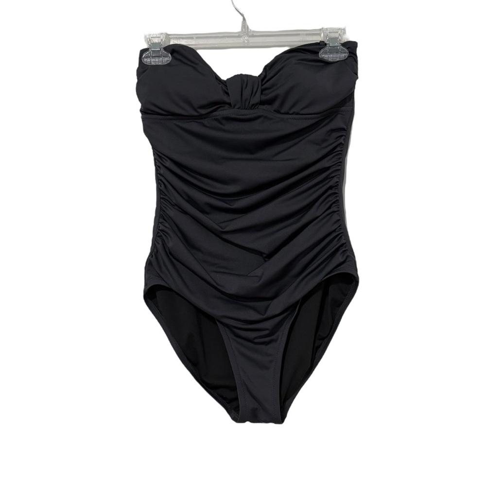 J. Crew Women’s Black Strapless‎ One Piece Swimsuit Size 6 Beach Travel Vacation